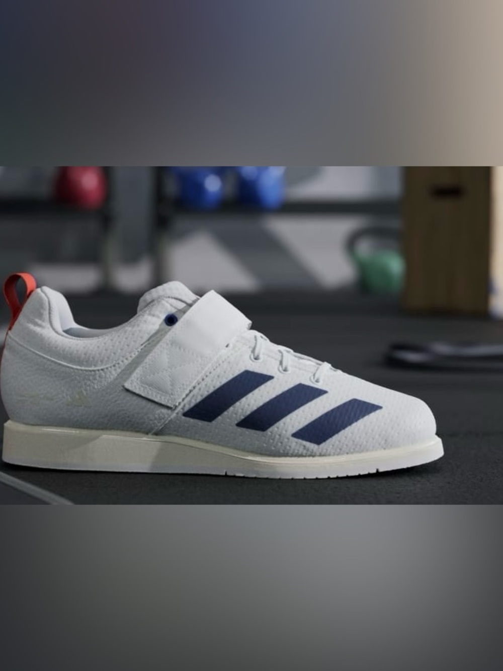 adidas Power lift 5  White and Navy Women's size 6 , Men’s size 5